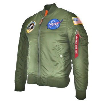 Kurtka Alpha Industries MA-1 VF NASA 166107 01 Zielona 3XL