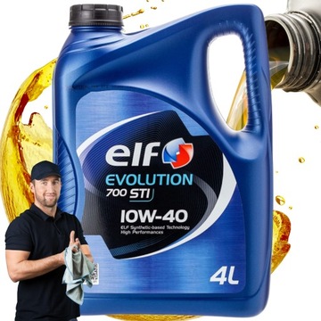 OLEJ SILNIKOWY 10W40 ELF - 4L EVOLUTION 700 PÓŁSYNTETYCZNY A3 B4 OEM RN