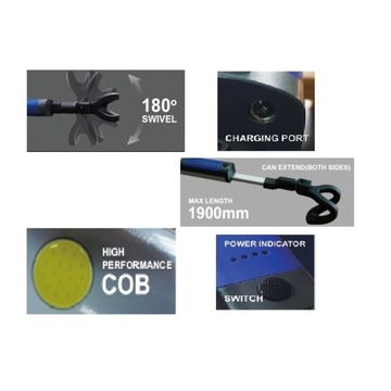 СВЕТОДИОДНАЯ ЛАМПА ДЛЯ МАСТЕРСКОЙ ПОД КАПОТОМ ФОНАРЬ МОТОРНОГО ОТДЕЛЕНИЯ АККУМУЛЯТОРНАЯ 1000лм