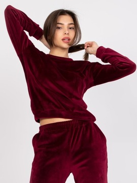 KOMPLET dres Welurowy bordo