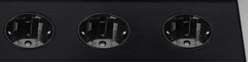 Серебряная выдвижная розетка для столешницы SPS-S33S V2