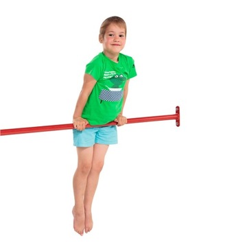 GIGI TOYS Metalowy drążek uchwyt 90cm na plac zabaw CZERWONY