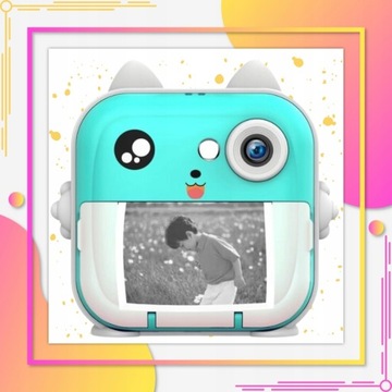 APARAT NATYCHMIASTOWY DLA DZIECI DRUKUŚ MINI DRUKARKA + 11 ROLEK + NAKLEJKI