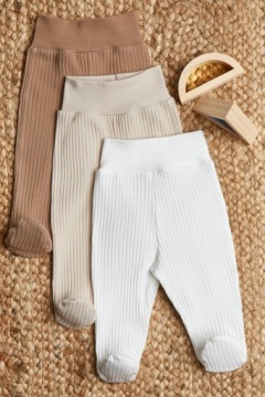 3 комбинезона для сна, 62 экрю, ириска, белые песочные полоски