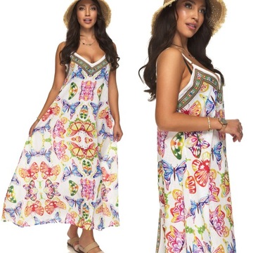 SUKIENKA NARZUTKA PLAŻOWA TUNIKA PAREO NA PLAŻĘ