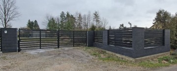 Блок заборный, 76х19,5х20, графит гладкий