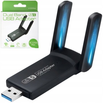АДАПТЕР СЕТЕВОЙ КАРТЫ WI-FI USB 3.0 1300 Мбит/с ДВОЙНОЙ