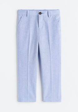 H&M spodnie garniturowe slim fit błękitne 110