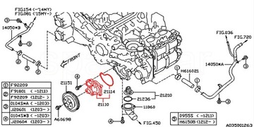 ČERPADLO VODY 1.6 2.0 2.5 SUBARU LEGACY OUTBACK FORESTER IMPREZA XV LEVORG BRZ
