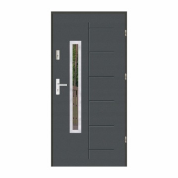 Толстая входная дверь G 84 INOX FRAMELESS LUX80