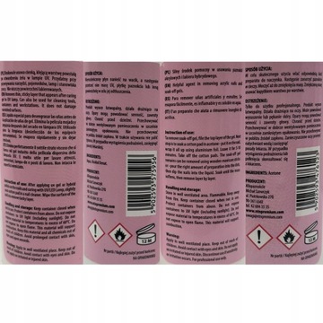 Набор жидкостей для ногтей 2x1л CLEANER + АЦЕТОН