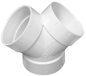 Trójnik 2x45° Vaculine do odkurzacza centralnego