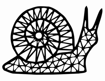 ŚLIMAK GEOMETRYCZNY dekoracja ścienna obraz 30cm