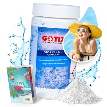 GRANULAT do BASENU stop CHLOR w BASENIE granulowany redukcja CHLORU 1kg