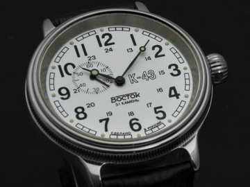 PIĘKNY MĘSKI VOSTOK K-43 AUTOMATIK WHITE 932