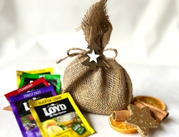 Рождественский НАБОР КРАСИВЫЙ Новогодний подарок под елку Корзинка Кружка Чай