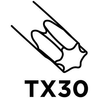 Ударные биты TX30 x 25 мм, набор из 20 шт. ГРАФИТ