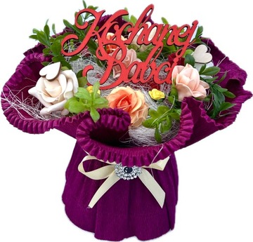 SUPER Prezent dla Babci i Dziadka na Dzień WYJĄTKOWY BUKIET z RĘCZNIKÓW