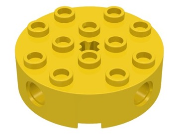 LEGO Klocek round 4x4 (6222) żółty 1szt