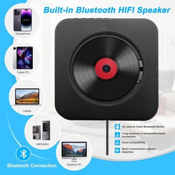 CD-ПЛЕЕР BLUETOOTH ДЛЯ НАСТЕННОГО КРЕПЛЕНИЯ / ПОДСТАВКИ РАДИО USB + ПУЛЬТ B