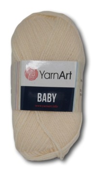 Włóczka YarnArt BABY 50g akryl 100% jasny beż 854