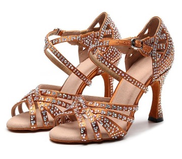 BUTY DO TAŃCA ELEGANCKIE OBCASY SANDAŁY DAMSKIE 8.5cm