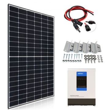 ZESTAW KOMPLET SOLARNY ELEKTROWNIA SŁONECZNA NA DOMEK LETNISKOWY DZIAŁKĘ