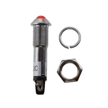 Светодиодный индикатор панели 12 В, 8 мм, красный для автомобиля