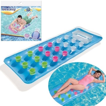 Materac dmuchany plażowy do pływania leżak 188x71