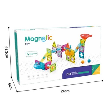 Набор магнитных блоков, шариков, магнита, шариковой дорожки, 3D конструкция шариковой дорожки.
