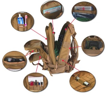 РЮКЗАК ВОЕННО ТАКТИЧЕСКИЙ ТУРИСТИЧЕСКИЙ ГОРОДСКОЙ ЧЕРНЫЙ +ФЛАГ+КАРАБИН 30Л