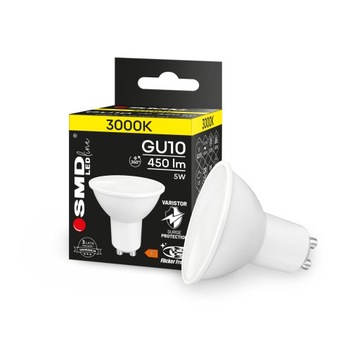 ŻARÓWKA GU10 LED SMD LEDline 5W CIEPŁA + WARYSTOR