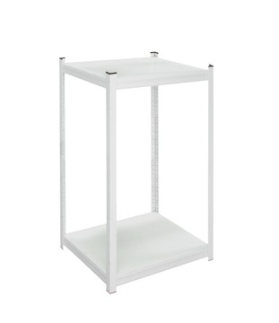 Regał metalowy PIKA biały 2 półki 55x60x30