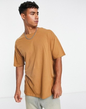 New Look NH2 tzt brązowy klasyczny t-shirt z okrągłym dekoltem XS