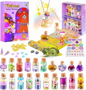 KREATYWNY ZESTAW DO ROBIENIA MIKSTUR DLA DZIECI MAGICZNY DIY WRÓŻKI PREZENT