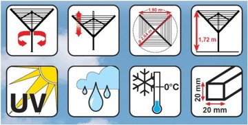 ВРАЩАЮЩАЯСЯ САДОВАЯ СУШИЛКА 50М + КРЫШКА + ШНЕК