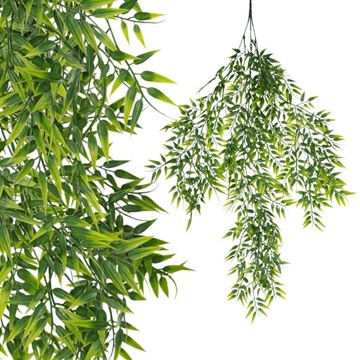 RUSKUS ZWISAJĄCA GĘSTA ZIELONA ROŚLINA 75cm DEKORACJA ZWIS ŚLUB WESELE