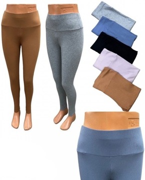 LEGGINSY PRĄŻKOWANE SPODNIE PRĄŻEK GETRY 4XL/5XL