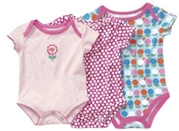 ŚLICZNE BODY NIEMOWLĘCE 0- 9 M 3 SZT TYLKO 19,99