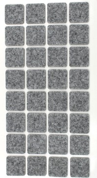 Filce samoprzylepne FLOOR CARE 25 x 25 mm SZARE