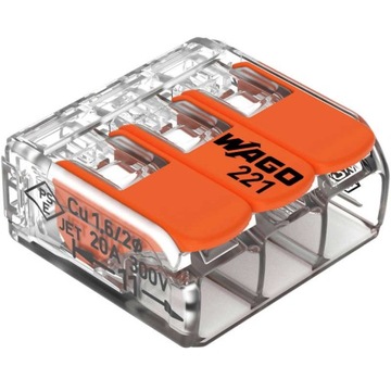 Wago 3 221-413 Złączka do kabli i drutu zapinana x1 sztuka