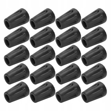 20 sztuk/paczka Heavy Duty Gumowe Końcówki Laski