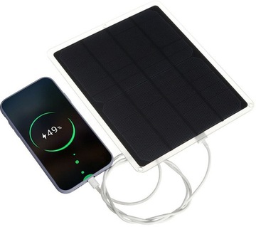 PANEL SOLARNY BATERIA SŁONECZNA 20W 5V 2X USB + C