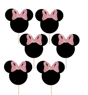 PIKERY do babeczek muffinek minnie myszka MINI róż