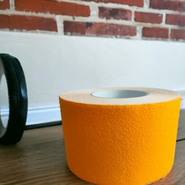 Противоскользящая желтая лента, предупреждающая лента для лестниц шириной 100 мм, 6 м, 10 см.