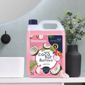KREMOWE MYDŁO W PŁYNIE DO RĄK ŚWIEŻY KOKOS I PITAJA PLUS 5L ŚWIEŻA JAKOŚĆ