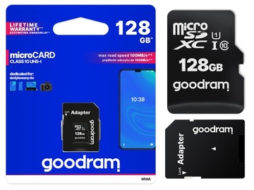 КАРТА ПАМЯТИ GOODRAM 128 ГБ MICRO SDXC КЛАСС 10 +A