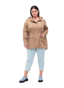 PŁASZCZYK KURTKA PARKA PRZEJŚCIOWA ZIZZI PLUS SIZE 606G 44