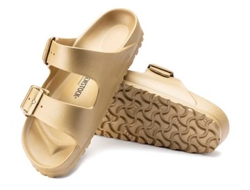 Klapki damskie złote BIRKENSTOCK ARIZONA EVA GLAMOUR GOLD 1022465 38