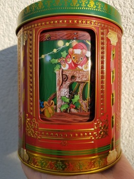 Металлическая Музыкальная Банка 16х12 см Рождество